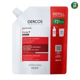 Vichy Dercos Refill 400 ml Saç Dökülmesine Karşı Tamamlayıcı Şampuan 2'li Paket