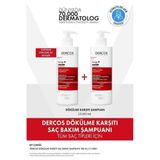 Vichy Dercos Saç Dökülme Karşıtı Saç Bakım Seti: Dökülme Karşıtı Şampuan 400 ml x 2- Tüm Saç Tipleri