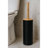 Vichy Siyah Silindir Bambu Saplı Klozet Fırçası VCH-6607
