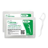 VICJIA Diş İpi Dişler İçin Seçtikleri,100 Adet Aromasız Diş İpi Seçtikleri,Diş Penseleri Seyahat Diş Pensesinde Pensesinde Alır