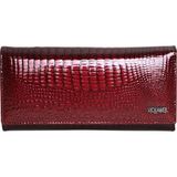 Vickaweb Bayan Hakiki Deri Cüzdan BOY-19CM Genişlik 10 Cm-Kırmızı