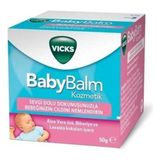 Vicks Baby Balm 50 Gr Aloe Vera Özlü Nemlendirici Bebek Cilt Bakım Kremi Hassas Ciltler İçin