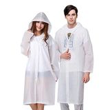 Vicloon Panço yağmurluk, 2 adet, üniseks, tekrar kullanılabilir, şeffaf, PEVA taşınabilir, su geçirmez yağmurluk, nefes alır, seyahat, yürüyüş, bisiklet ve kamp için
