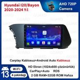 Victor Hyundai I20 / Bayon (2020-2024 Yıl) Multimedya Android Sürüm 13 Kablosuz Carplay Navigasyon 10 Inç Ekran 2g Ram +32GB Hafıza Çerçeve ve Arka Görüş Kameras ile