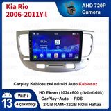 Victor Kia Rio 2006-2011 Yıl Android Sürüm 13 Kablosuz Carplay Navigasyon Multimedya 9 Inç Ekran 2g Ram 32GB Hafızav Çerçeve ve Arka Görüş Kamerası ile