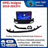 Victor Opel INSIGNIA（2018-2023）ANDROID Sürüm 13 Kablosuz Carplay Navigasyon Multimedya 9 Inç Ekran 4G Ram + 32GB Hafıza Çerçeveli ve arka görüş kameralı - Siyah