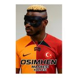 Victor Osimhen Maske Kolyesi – Metal Siyah Renk 60 Cm Zincirli