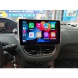 Victor Peugeot 208 (2012-2020 Yıl) / Peugeot 2008(2013-2019)Multimedya Android Sürüm 13 Kablosuz Carplay Navigasyon 10.2 Inç 4G Ram + 32GB Hafıza Çerçeveli ve arka görüş kameralı - Siyah