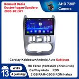 Victor Renault Dacia Duster-Logan-Sandero 2008-2013YIL Android Sürüm 13 Kablosuz Carplay Navigasyon Multimedya 9 Inç Ekran 2g Ram+ 32GB Hafıza Çerçeve ve Arka Görüş Kamerası ile