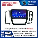 Victor Volkswagen JETTA(2011-2018 Yıl) 8 GB RAM + 128 GB Dahili Hafıza Multimedya Android Sürüm 13 Kablosuz Carplay Navigasyon 10 inç Kuantum Ekranı Çerçeve ve Arka Görüş Kamerası ile - Siyah