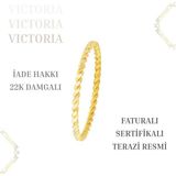 Victoria 1 gr 2’li Burma Yatırımlık Altın Çocuk Bilezik – Sertifikali - Faturalı – 22 Ayar Damgalı – Iade Hakkı
