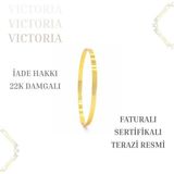 Victoria 1,5 gr Yatırımlık Altın 3 mm Kibrit Çöpü Çocuk Bilezik Sertifikali– 22 Ayar Damgalı– Faturalı– Iade Hakkı
