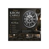 Victoria Krom 70 x 70 cm Çarklı Duvar Saati
