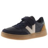 victoria Low-Top Unisex Oslo deri efektli ve renkli parçalar ve elastik bağcık ve cırt cırtlı bant 1256106 çocuklar için, Marino, 26 EU