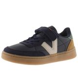 victoria Low-Top Unisex Oslo deri efektli ve renkli parçalar ve elastik bağcık ve cırt cırtlı bant 1256106 çocuklar için, Marino, 29 EU