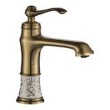 VİCTORİA PORSELEN DESENLİ ANTİK LAVABO BATARYASI
