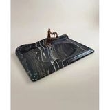 Victorian Deep Black Etajerli Lavabo