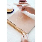 Victoria's Journals A5 Spiralli Vegan Deri Süresiz Planlayıcı Ajanda. 100 Gr. Ivory. 224 Sayfa. Bej