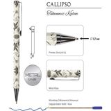 Victoria's Journals Callıpso 0.7 mm Mavi Tükenmez Kalem - Beyaz - Gri