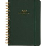 Victoria's Journals Canvas Sert Kapak Spiralli Defter A5 100GR 160 Sayfa Çizgili Yeşil