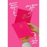 Victoria's Journals Fuşya Renkli A5 96 Yaprak Noktalı Keten 160 gr Defter