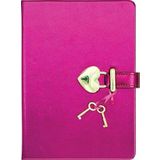 Victoria's Journals Hush Hush Kilitli Kutulu Metalik Çizgili Defter Koyu Pembe 124-1913
