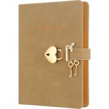 Victoria's Journals Hush Hush Kilitli Not Defteri 13X18CM Açık Kahve