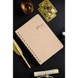 Victoria's Journals Spiralli Vegan Deri Tarihsiz Planlayıcı İngilizce A5 100gr 176 Sayfa - Krem