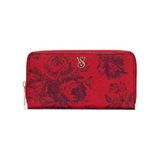 Victoria's Secret Large Wallet With Zip Red Floral Cüzdan - 240-Kırmızı
