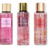 Victoria's Secret Vıctorıa's Secret Kadın Vücut Spreyi Üçlü Set 250 ml Pure Seduction Velvet Petals Temptation Koku Ailesi: Meyvemsi Gurme