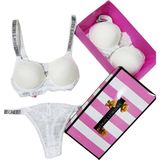 Victoria's Secret Victoria"s Secret Pusch Up Set Alt Üst Dolgulu Sütyen ve Külot Takım 2"liset - XL - Beyaz