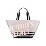 Victoria's Secret Vs Büyük Boy Logo Yazı Detaylı Gri Seyahat Çantası