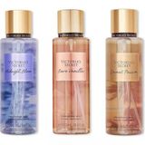 Victoria's Secret Vücut Spreyi Üçlü Set: Bare Vanilla, Midnight Bloom, Coconut Passion 250 ml