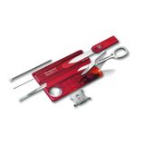 Victorinox 0.7300.T SwissCard Lite Ruby | Büyüteç, bıçak, tükenmez kalem ve tornavidalı cüzdan için kredi kartı formatı. 82 x 55 mm. İsviçre Malı