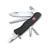 Victorinox 0.8363.3 Forester Çakı | Ormancılık için astar kilit sistemi, büyük bıçak, rayba, zımba ve siyah kaplama içeren İsviçre yapımı dış mekan çoklu alet