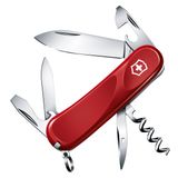 Victorinox 2.3803.E Evolution 10 Çakı | Günlük ve dış mekan için bıçaklı ergonomik çakı, tirbuşon ve tırnak törpüsü. 85 mm. İsviçre Malı