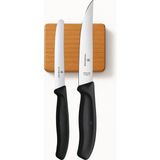Victorinox 2li Bıçak + Mıknatıslı Stand Set - Kayın