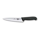 Victorinox 5.2033.19B 19 cm Siyah Tırtıklı Dilimleme Bıçağı, Blisterli Paket