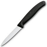 Victorinox 6.7733 Tırtıklı Sivri Siyah 10 cm Soyma Bıçağı