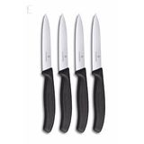 Victorinox 8 cm Düz 10 cm Tırtırlı Siyah 2'li Bıçak Seti