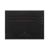Victorinox Altius Alox Slim Card Case, RFID korumalı deri kart kılıfı, kadın/erkek, kart ve yan bölmeli, siyah, Siyah, 1 x 9 x 10 cm, Kartlık