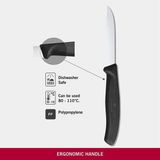 Victorinox Evrekala Shop Bıçak Seti Black Knife Set 2'li Düz ve Tırtıklı Bıçak Victorinox