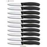 Victorinox Evrekala Shop Masa 10 Adet Siyah Düz Bıçak Seti