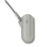 Victorinox İsviçre çakısı için deri kılıf, küçük, taşıma kayışı dahil, gri