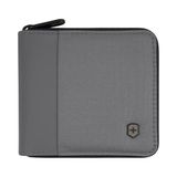Victorinox Seyahat Temelleri, Zip-Around Cüzdan, Fatura Bölmeli RFID Cüzdan, Kart Yuvaları, Kimlik Penceresi ve Bozuk Para Cebi, Don Grisi, 3.54 x 7.87 x 13.39 inches, Gündelik