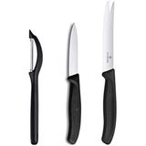 Victorinox Siyah Bıçak ve Soyacak Özel Set