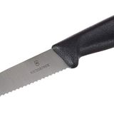 Victorinox Swiss Classic biftek bıçağı, 11 cm tırtıklı, bulaşık makinesinde yıkanabilir, siyah