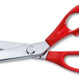 Victorinox Tırtıklı makas, ekstra keskin bıçak, 21 cm, sağlam plastik sap, paslanmaz çelik, kırmızı