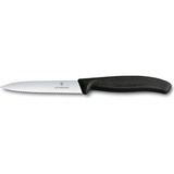 Victorinox Tırtıklı Sivri Siyah 10 cm Soyma Bıçağı