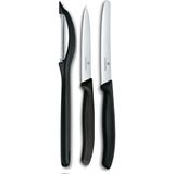 Victorinox Yan SOYACAK-10CM Düz-11 cm 3 Lü Set Siyah - 1 Adet